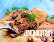 Ароматная картофельная запеканка с грибами и сыром с голубой плесенью