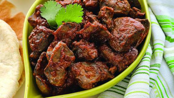 Ароматная кисло-сладкая печенка из куриной печени