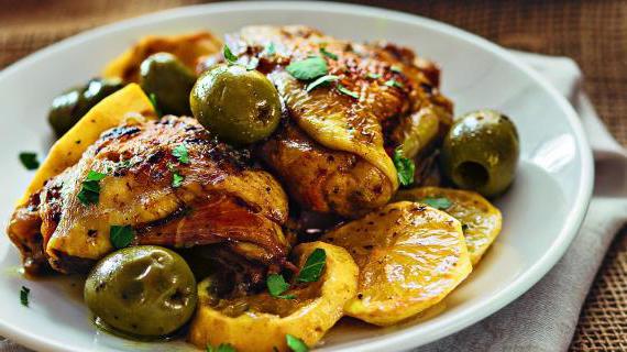Ароматная курица с лимоном и оливками по ближневосточному рецепту