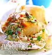 Ароматная запеканка с рисом и треской в кокосовом соусе