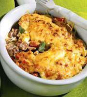 Ароматная запеканка с телячьим языком и овощами