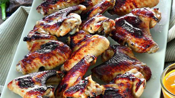 Экзотические куриные крылышки с ярким соусом из манго