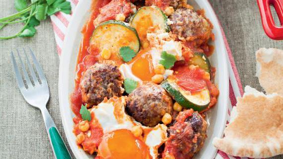 Ароматные марокканские фрикадельки с яйцом и нутом