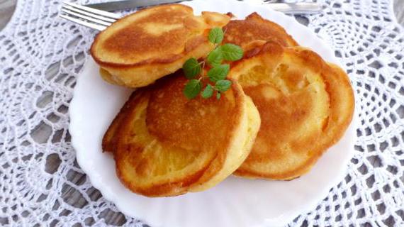 Ароматные оладьи с апельсиновыми кружочками