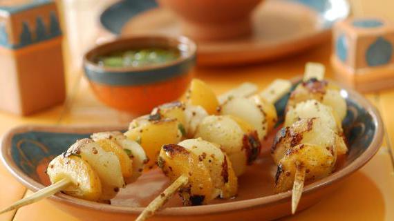 Вкусные шашлычки из морских гребешков с абрикосами на гриле