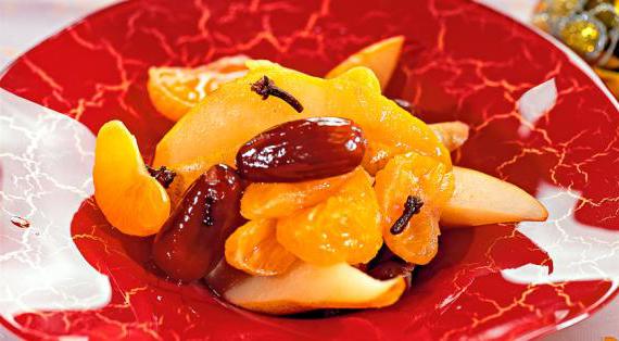 Ароматный десерт с гвоздикой, корицей и фруктами