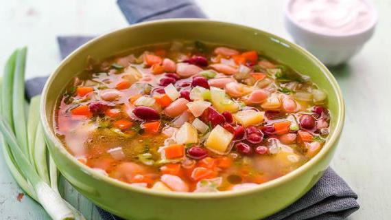 Ароматный фасолевый суп на мясном бульоне