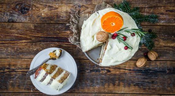 Ароматный морковный торт со специями и кремом из сливочного сыра