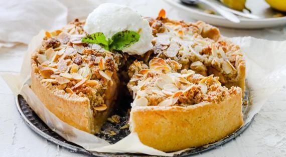 Вкусный и ароматный пирог с грушами и овсяным топпингом, идеальный для десерта