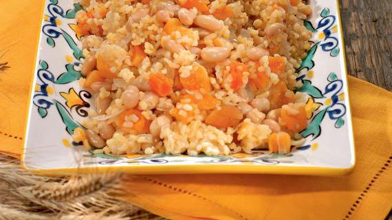 Ароматный пилав с булгуром, фасолью и курагой — изысканный ужин для всей семьи