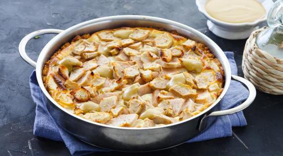 Вкусный и ароматный пирог с грушами и нежной творожной начинкой