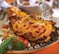 Ароматный цыпленок, маринованный с шафраном и ореховым соусом
