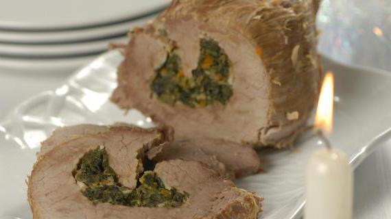 Фаршированная говядина со шпинатом – вкусное и сытное блюдо для праздника или семейного ужина