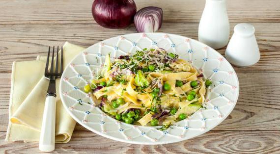 Нежная итальянская паста с кабачками и зеленым горошком — простой и вкусный рецепт