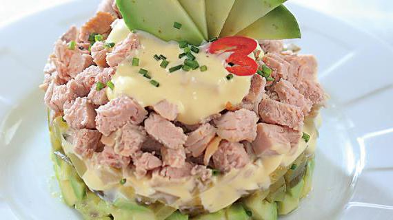 Изысканный салат из запеченного мяса или птицы