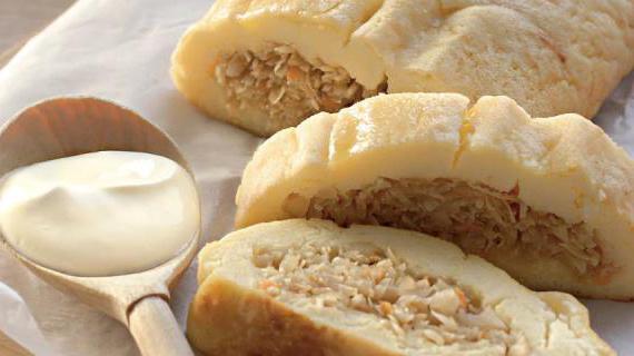 Украинский рулет из картофеля с квашеной капустой и шкварками — домашнее угощение на любой вкус