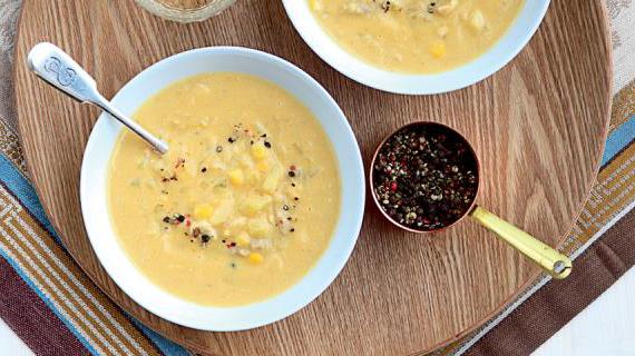 Нежный американский чаудер с цесаркой и овощами