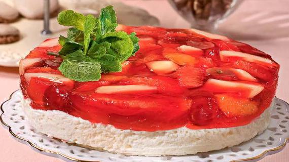 Освежающее фруктово-йогуртовое желе с экзотическим вкусом