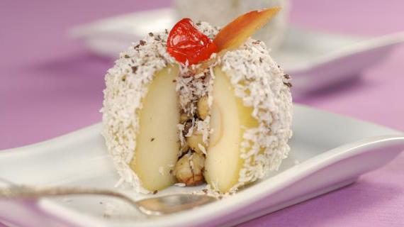 Рецепт яблок Рафаэлло с орехами и шоколадом