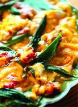 Рецепт Канитамы: Нежное японское блюдо с крабовым мясом и яйцами
