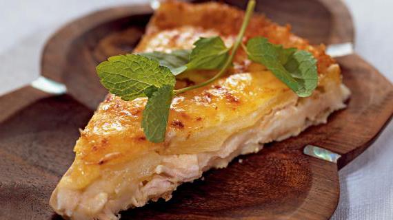 Рецепт картофельной пиццы с индейкой и ананасом по-гавайски