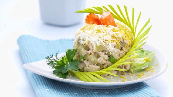 Рецепт классического салата Столичный с курицей и крабовым мясом