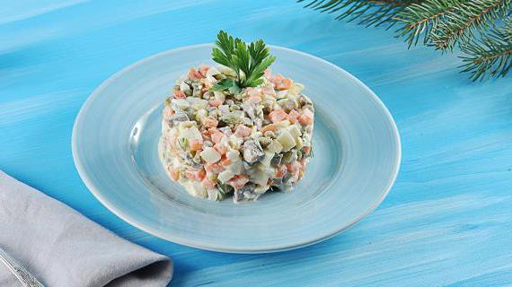Рецепт праздничного мясного салата Оливье на Новый год