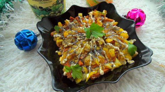 Рецепт праздничного салата с кукурузой и ветчиной на любой случай