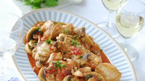 Рецепт цыпленка Каччиаторе с грибами и беконом