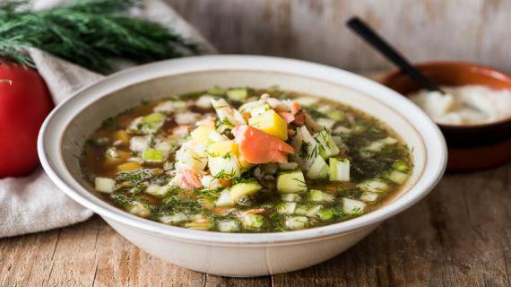 Рецепт вкусной рыбной окрошки на бородинском квасе