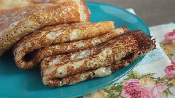Сладкие блины на сгущенном молоке с карамельным вкусом